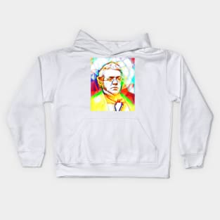 William Makepeace Thackeray Colourful Portrait | William Makepeace Thackeray Artwork 12 Kids Hoodie